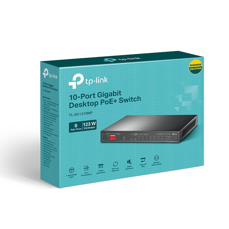 TP-Link 10 Port Gigabit Desktop Switch with 8 Port PoE+