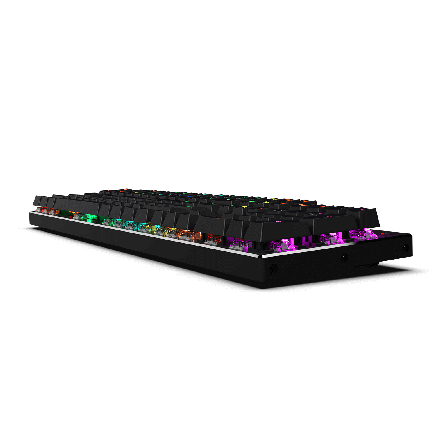 Redragon K556 RGB LED Backlit Wired Mechanical Gaming Keyboard, Aluminum Base, 104 Standard Keys, Brown Switches