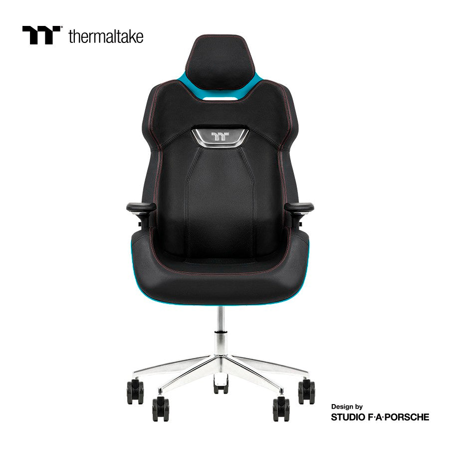 Thermaltake ARGENT E700 Real Leather Gaming Chair Design by Porsche - Ocean Blue