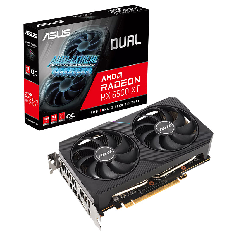 Asus Radeon RX 6500 XT Dual OC 4G Graphics Card