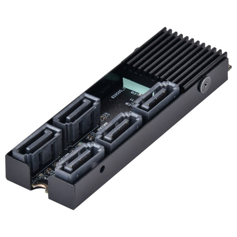SilverStone 5 Port SATA 6Gbps to M.2 PCIe Expansion Card with Aluminum Heatsink