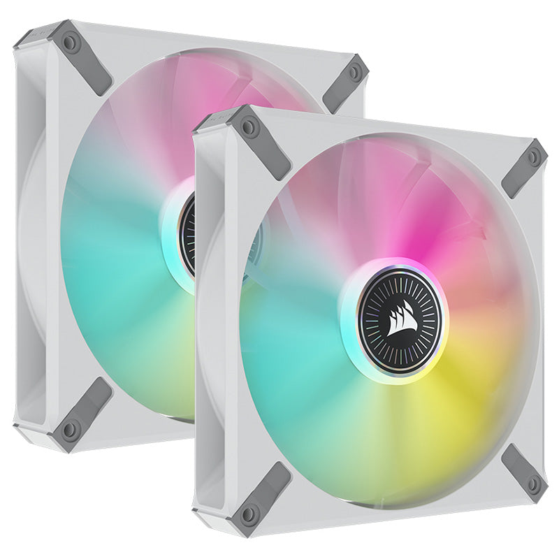 Corsair iCUE 140mm ML140 RGB ELITE Premium Fan 2 Pack White