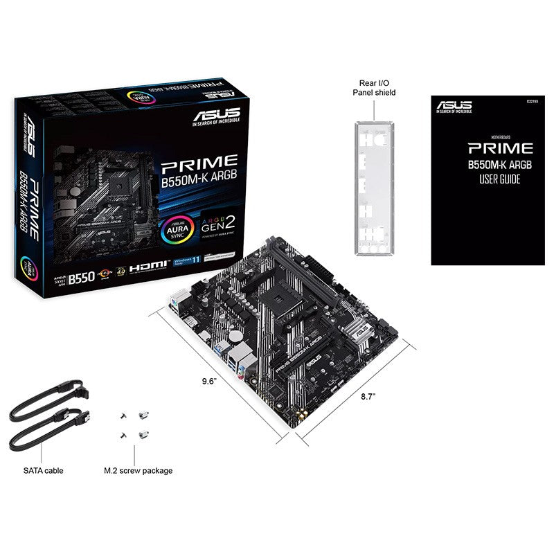 Asus Prime B550M-K ARGB AM4 micro-ATX Motherboard