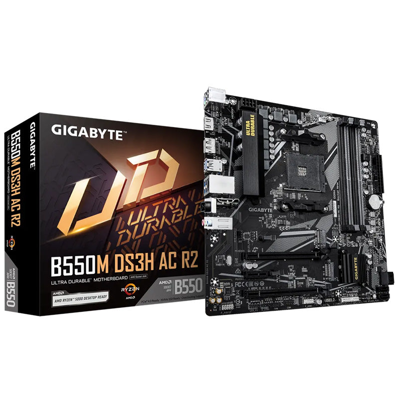 Gigabyte B550M DS3H AC R2 AM4 mATX Motherboard