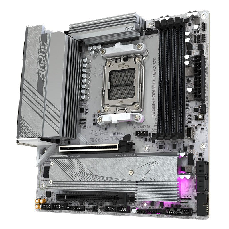 Gigabyte B650M Aorus Elite AX Ice AM5 mATX Motherboard