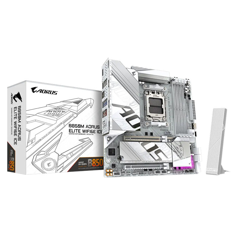 Gigabyte B850M A Elite WiFi6E Ice AM5 m-ATX Motherboard