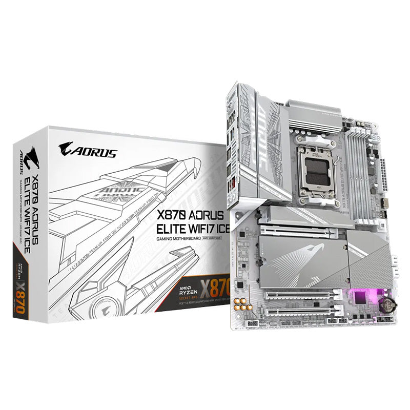Gigabyte X870 Aorus Elite WiFi7 Ice AM5 ATX Motherboard