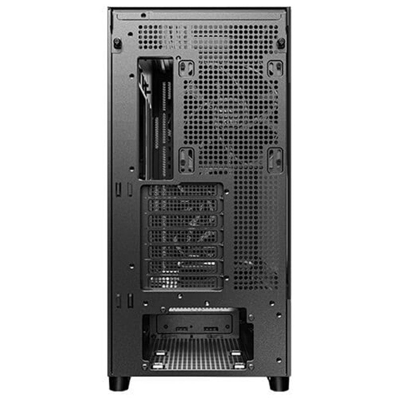 Antec FLUX TG Premium Walnut Trim Mid Tower ATX Case - Black