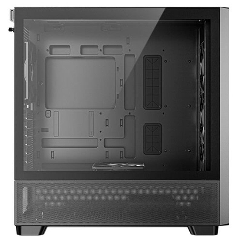 Antec FLUX TG Premium Walnut Trim Mid Tower ATX Case - Black