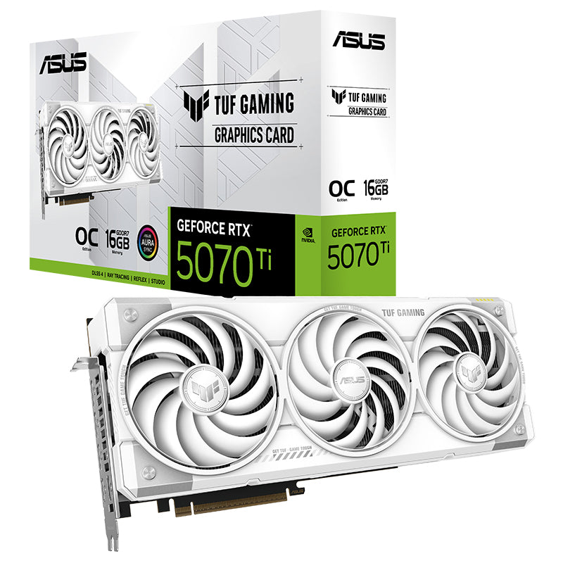 Asus TUF Gaming GeForce RTX 5070 Ti OC 16G Graphics Card - White