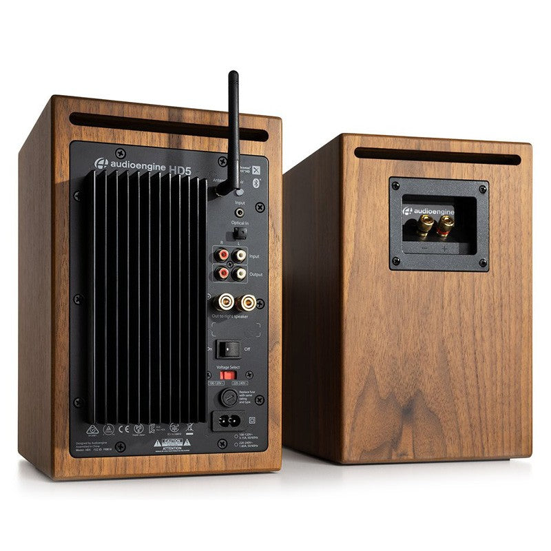 Audioengine HD5 Wireless Speakers System - Walnut