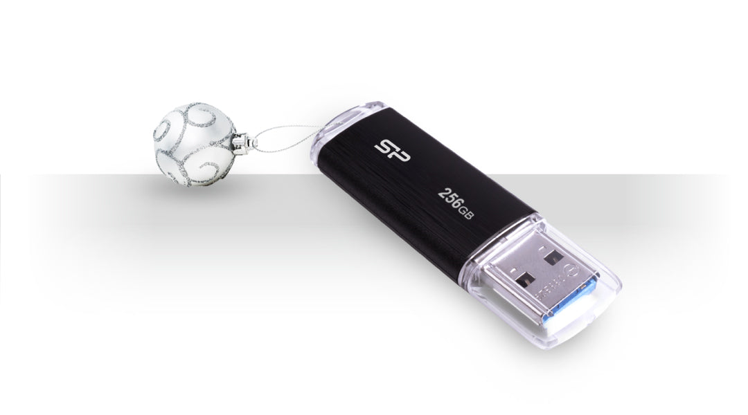 Silicon Power 128GB Blaze B02 USB 3.0 Flash Drive for Data Storage, Black