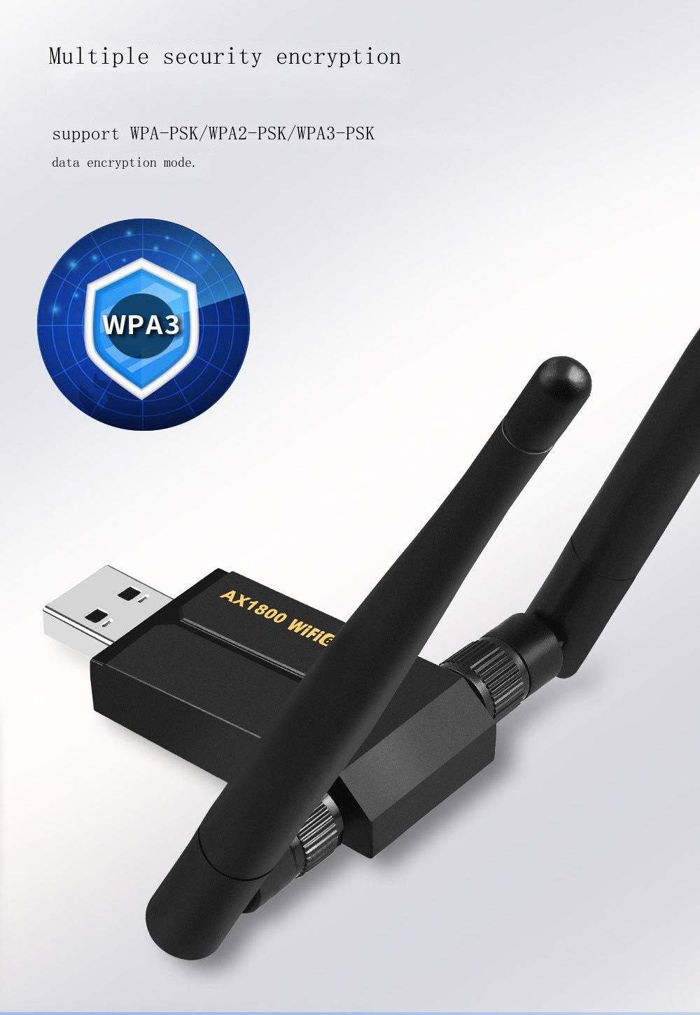 Driver-free AX1800M dual-band network card WiFi6 high-gain wireless USB network card E-sports game dual-band network card