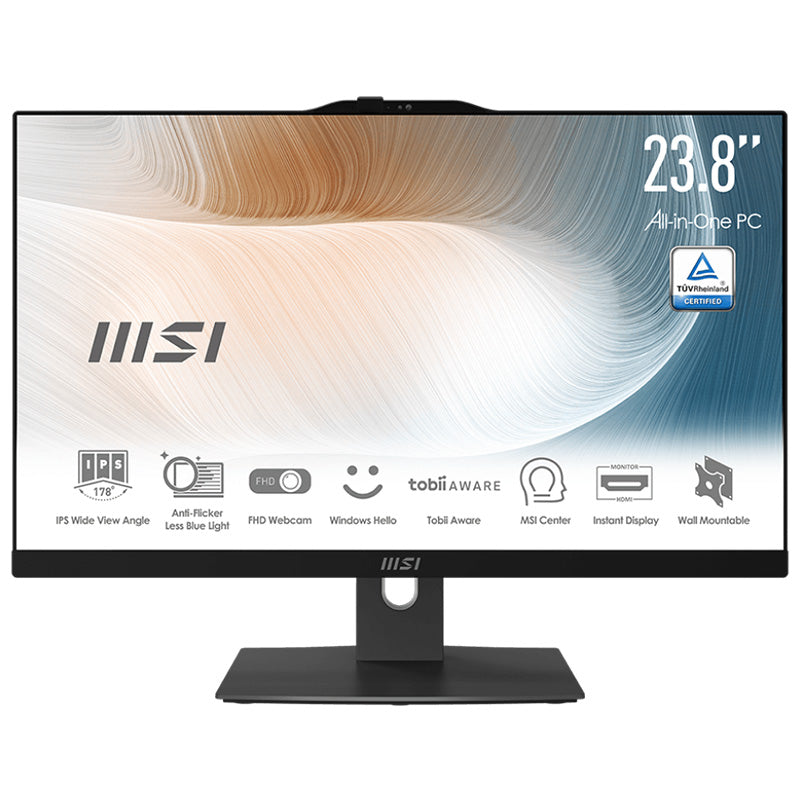 MSI Modern AM242P 12M 23.8in FHD IPS Core i7-1255U 1TB SSD 16GB RAM W11P All-in-One PC