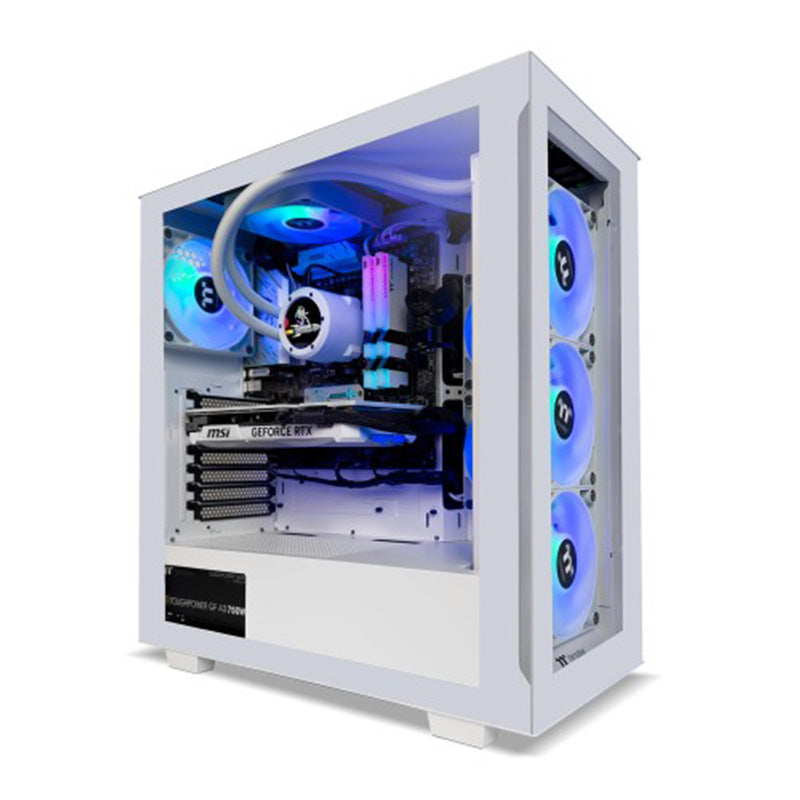 Thermaltake Rapture PRO V5 R5-7500F RTX 4070 Super 2TB SSD 32GB RAM W11H Gaming PC - Snow