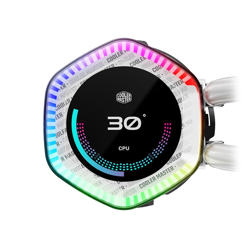 Cooler Master MasterLiquid ION 360 ARGB LCD AIO Liquid CPU Cooler - White