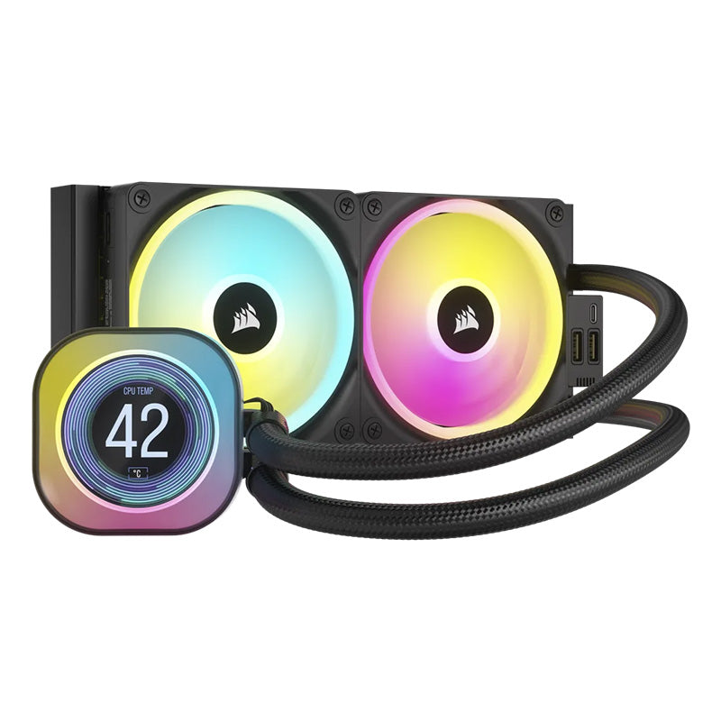 Corsair iCUE LINK H100i LCD RGB 240mm Black AIO Liquid CPU Cooler