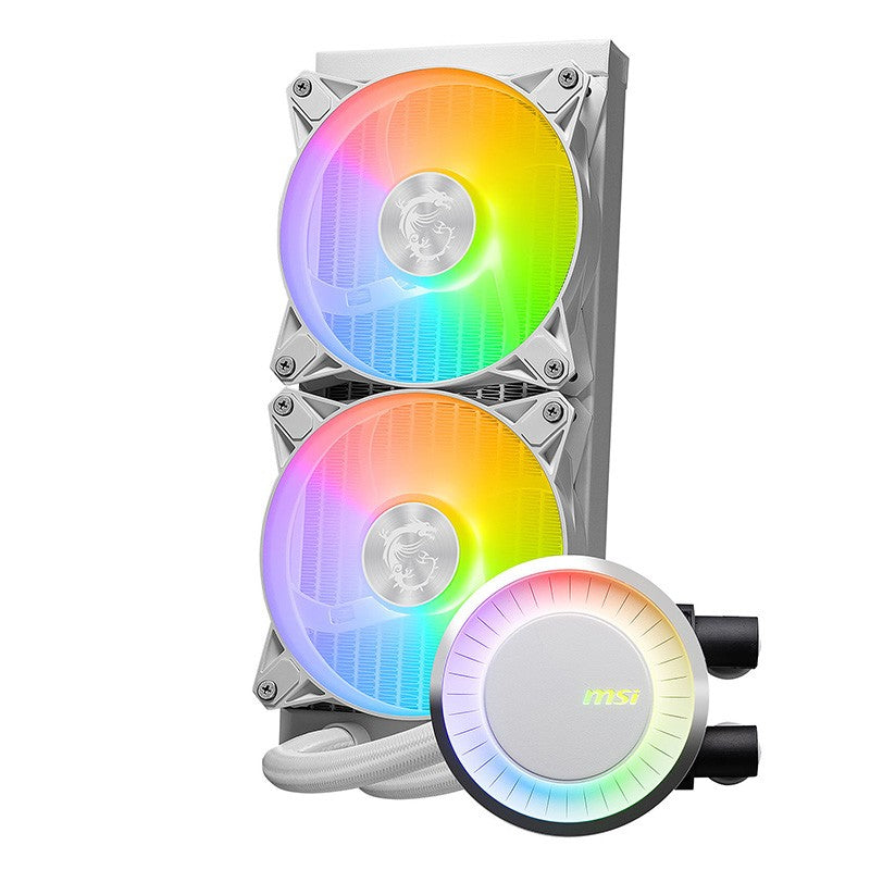 MSI MAG CORELIQUID E240 ARGB AIO Black Liquid CPU Cooler - White
