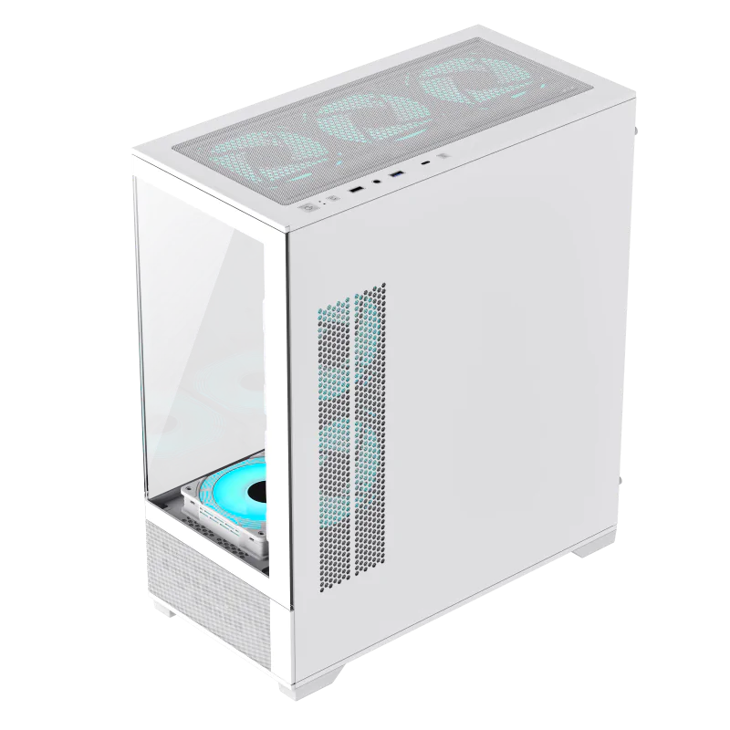 Gamemax Vista AW ATX Mid-Tower white 6x ARGB fan
