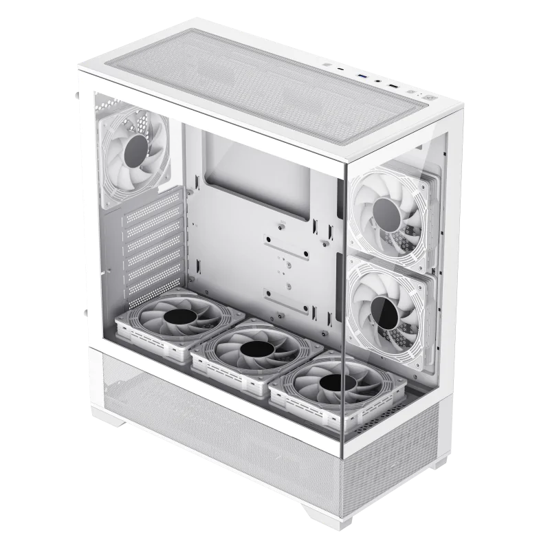 Gamemax Vista AW ATX Mid-Tower white 6x ARGB fan