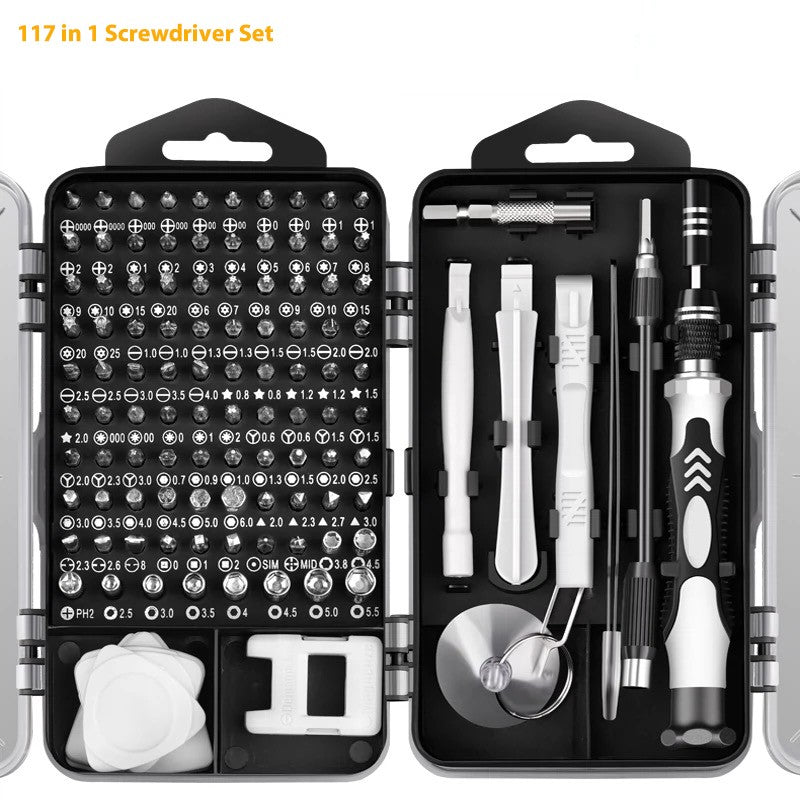 117 in 1 Precision Screwdriver Set with 98 bits Magnetic Repair Tool Kit Micro built-in box for Electronics PC Phone Laptop Drones Watch