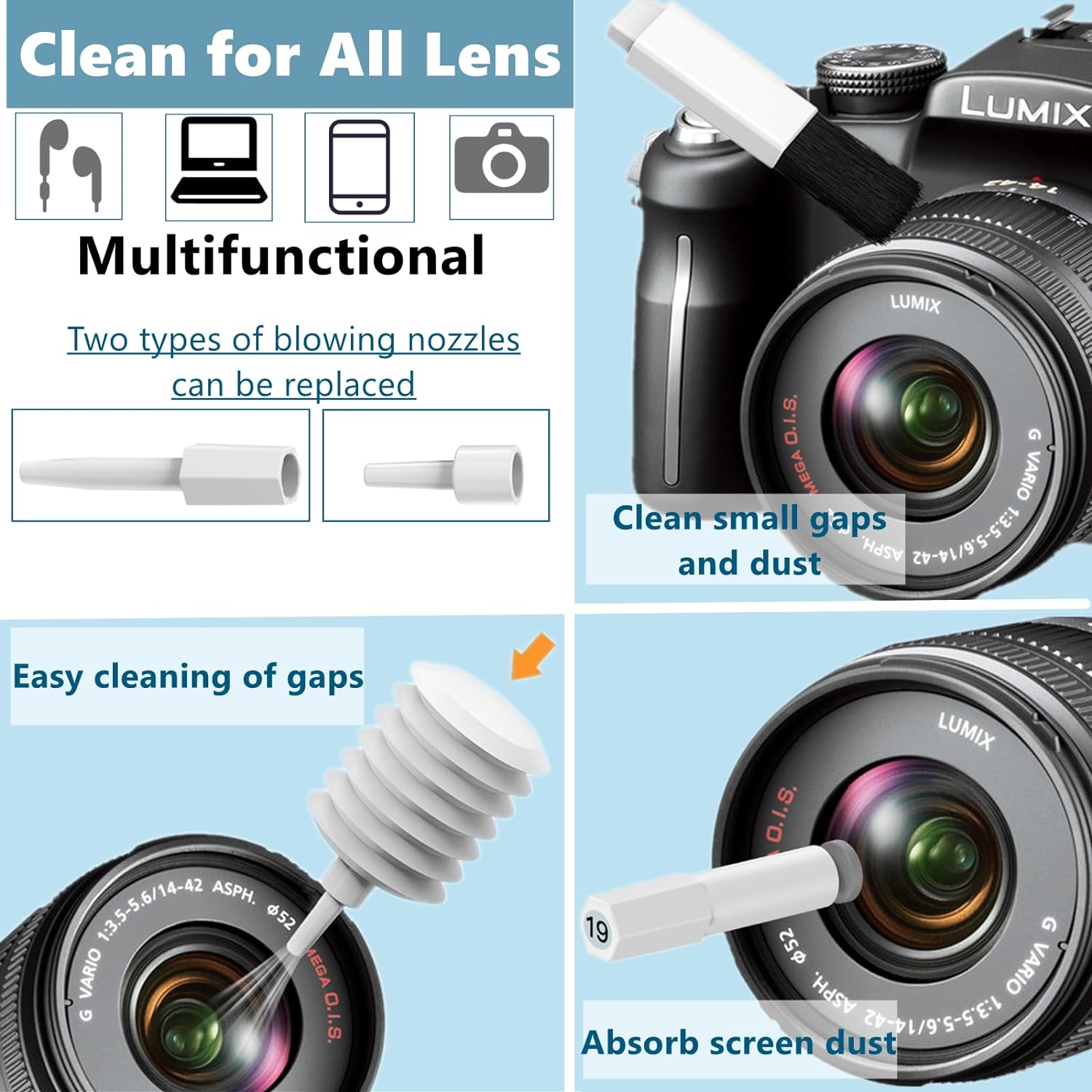 20 in 1 Multi-Tool Electronic Cleaning Kit Keyboard Cleaner Lens Pen Cleaning Spray for Laptop iPad Phones Tablet Monitor TV Screen PC Earbud Camera