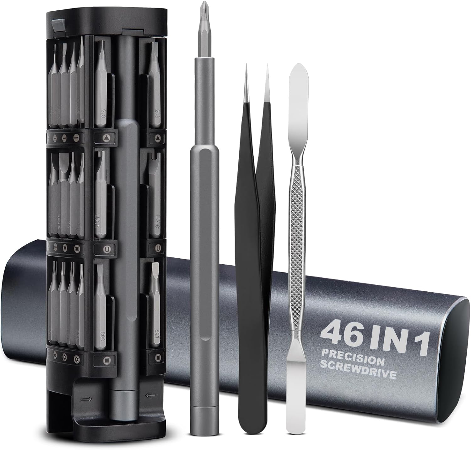 46 in 1 Precision Screwdriver Set, Professional Mini Magnetic Repair Tool Kit for Eyeglasses,Watch,Phone,Laptop,Mac,Jewelry,Ring Doorbell DIY