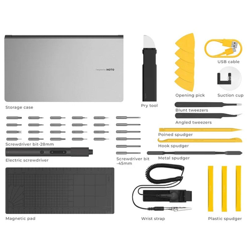 HOTO Electric Precision Screwdriver Kit Pro 48 in 1 Magnetic Driver Bits Set