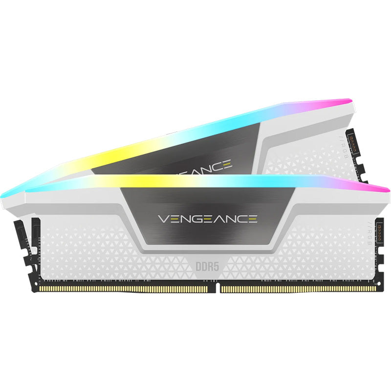 Corsair 32GB CMH32GX5M2B6400C36W Vengeance RGB CL36 6400MHz DDR5 RAM - White