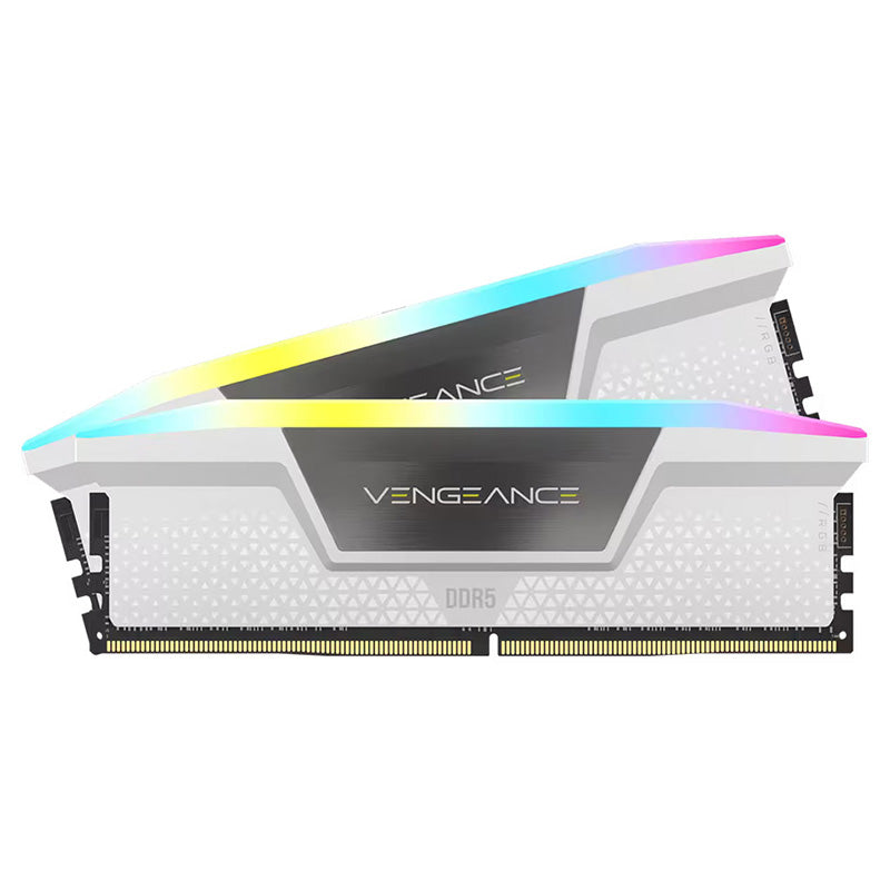 Corsair 32GB CMH32GX5M2E6000C36W Vengeance RGB CL36 6000MHz DDR5 RAM - White