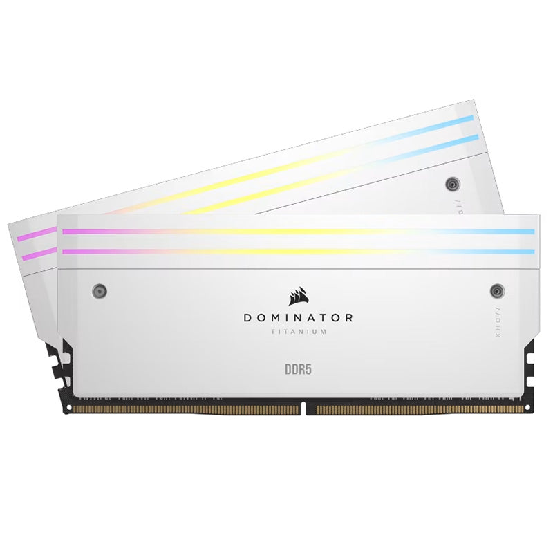 Corsair 32GB CMP64GX5M2B6000Z30W Dominator Titanium RGB CL30 6000MHz DDR5 RAM - White