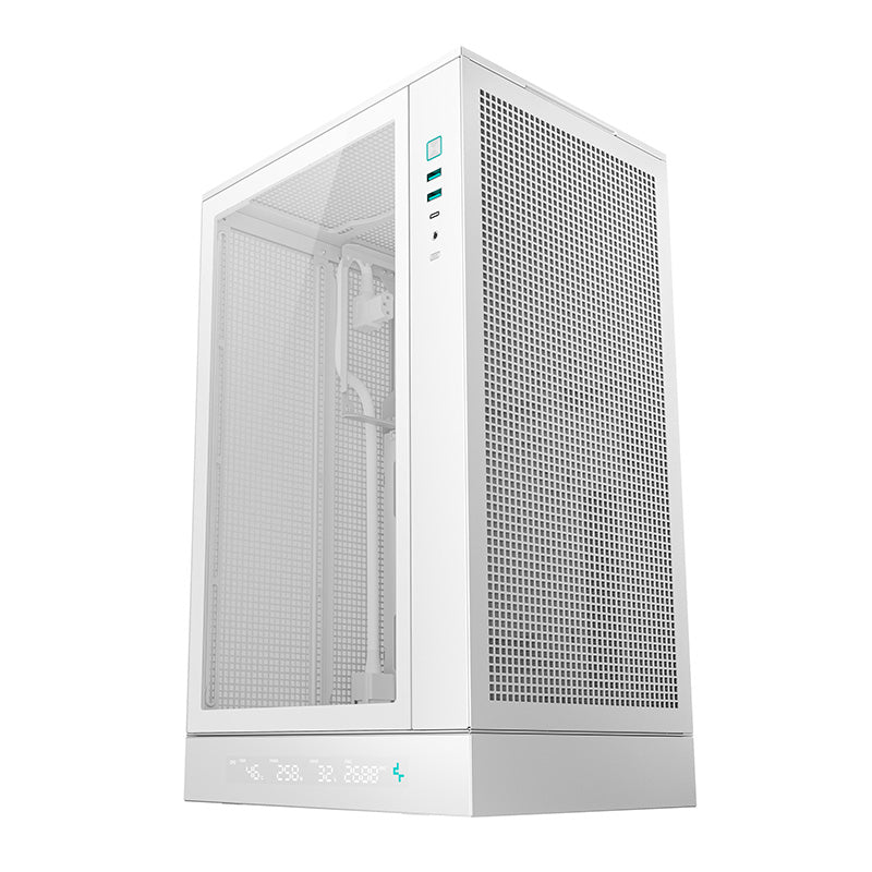 Deepcool CH270 Digital High Airflow Vertical TG mATX Case - White