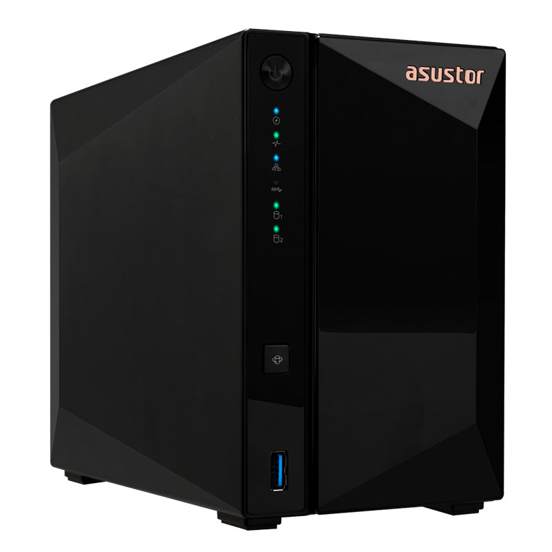 Asustor Drivestor 2 Pro Gen2 Realtek RTD1619B 1.7GHz Quad Core CPU 2GB RAM Tower NAS