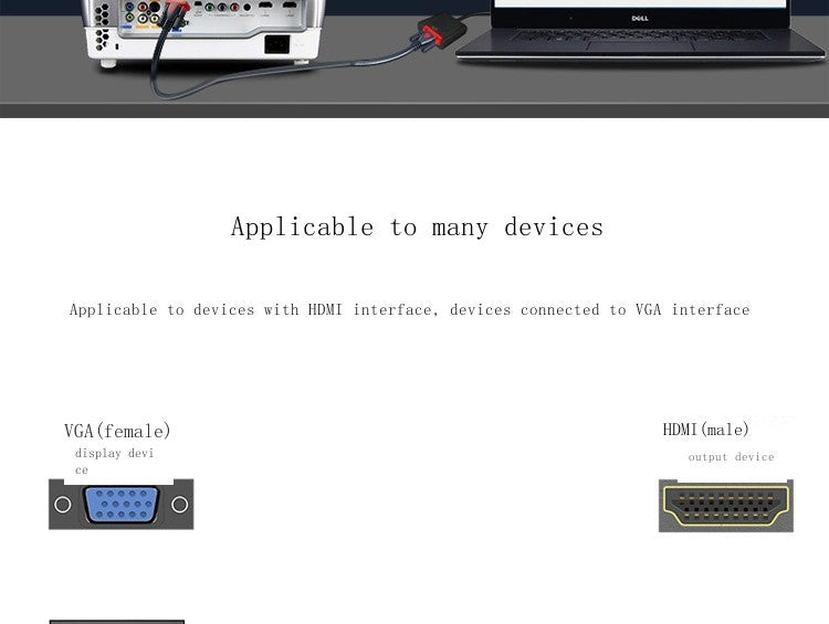 Hdmi to vga cable with audio power converter hdmi to vga