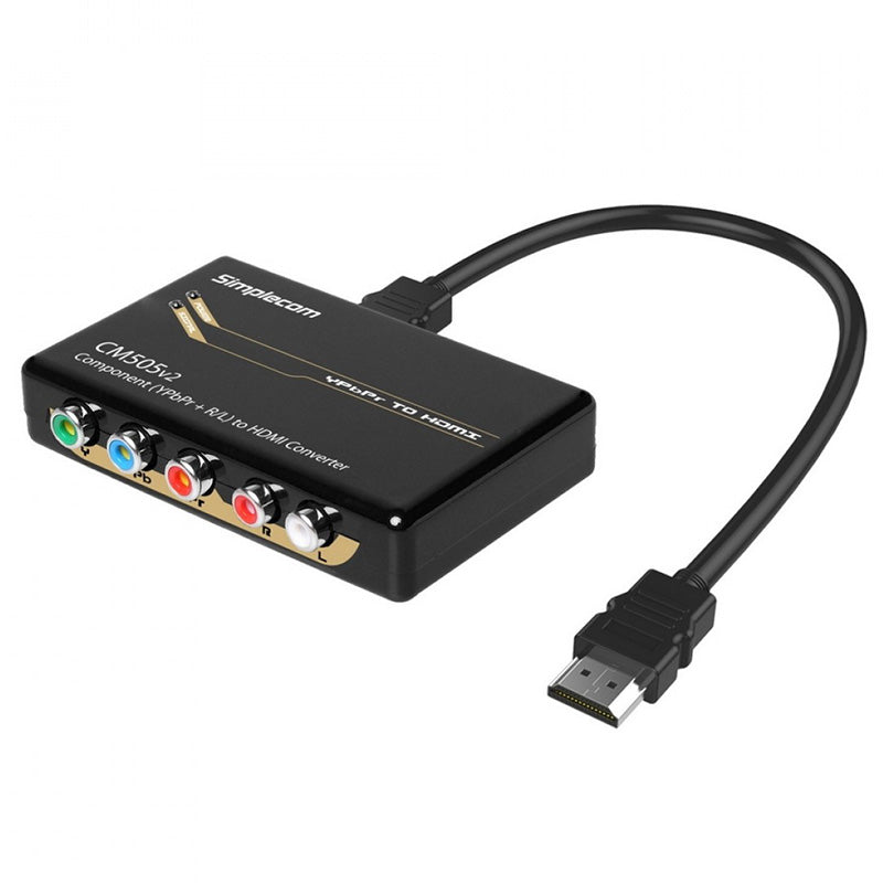Simplecom YPbPr + Stereo R/L to HDMI Converter FHD 1080p