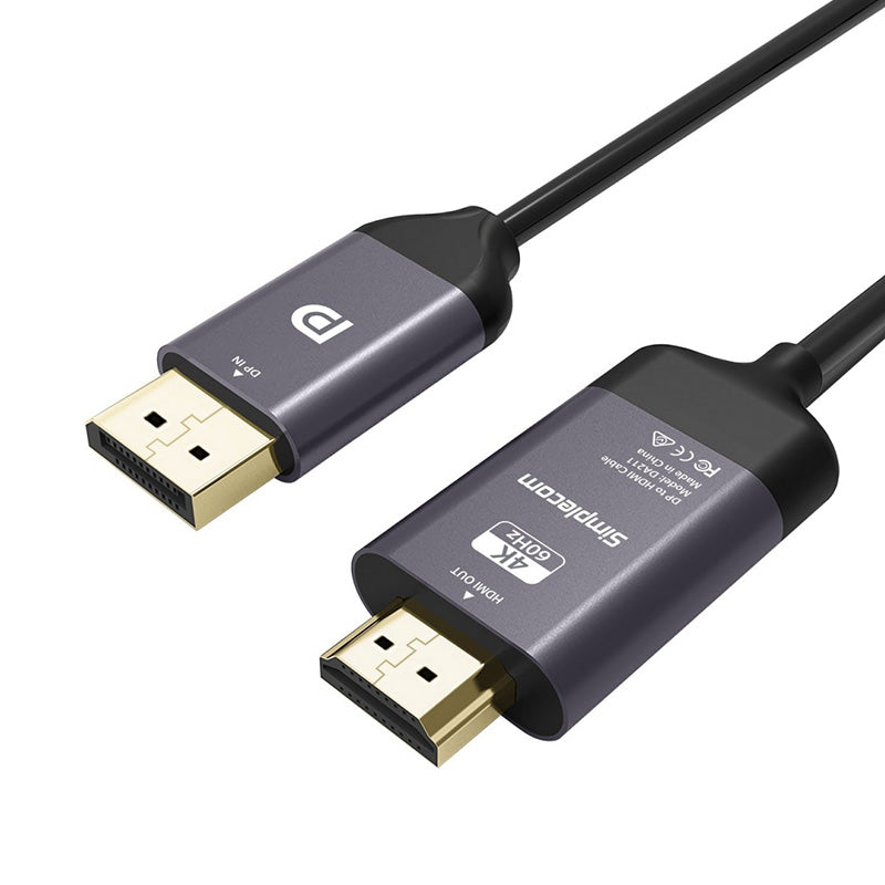 Simplecom Active DisplayPort to HDMI 2.0 Cable 2m
