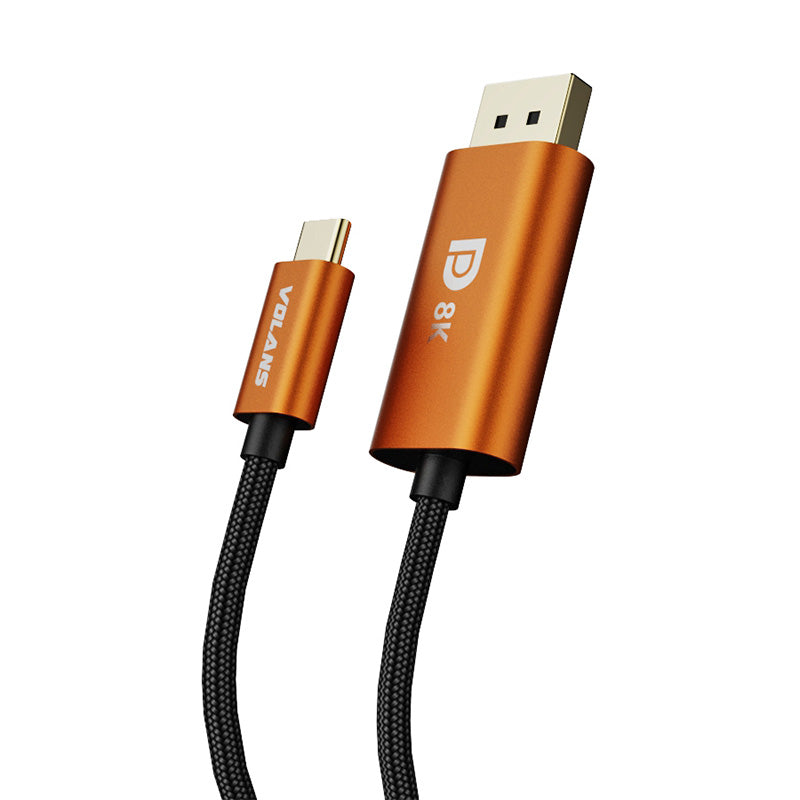 Volans Ultra 8K USB-C to V1.4 DisplayPort Cable - 3m