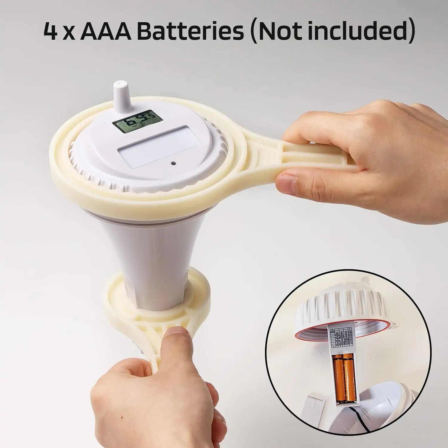 Raddy PT-1 Pool Thermometer Floating Easy Read Wireless Digital Water Thermometer for Indoor and Outdoor Swimming Pools Hot Tubs Pond Bath