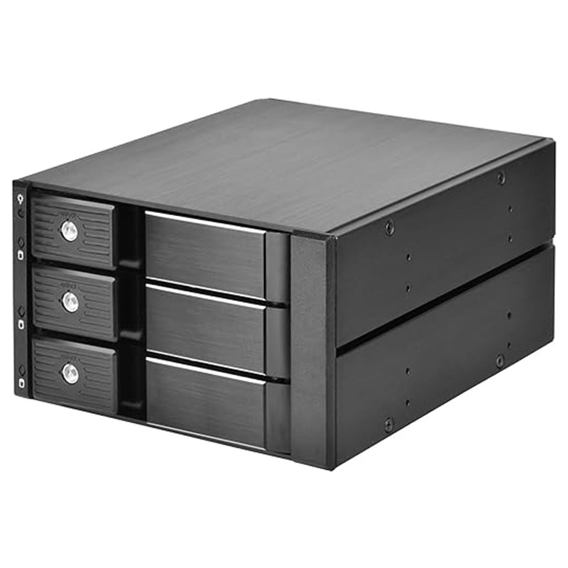 SilverStone FS303-12G 3 Bay Double 5.25in Cage for 3.5in SAS/SATA HDDs Enclosure