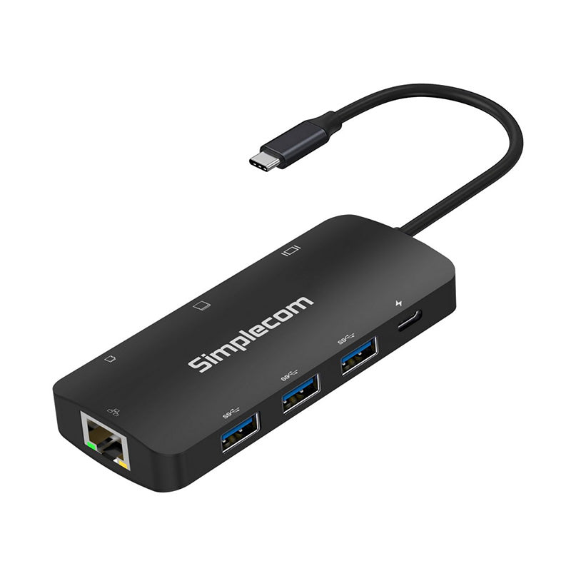 Simplecom 8-in-1 USB-C Multiport Docking Station with HDMI 2.0 Port
