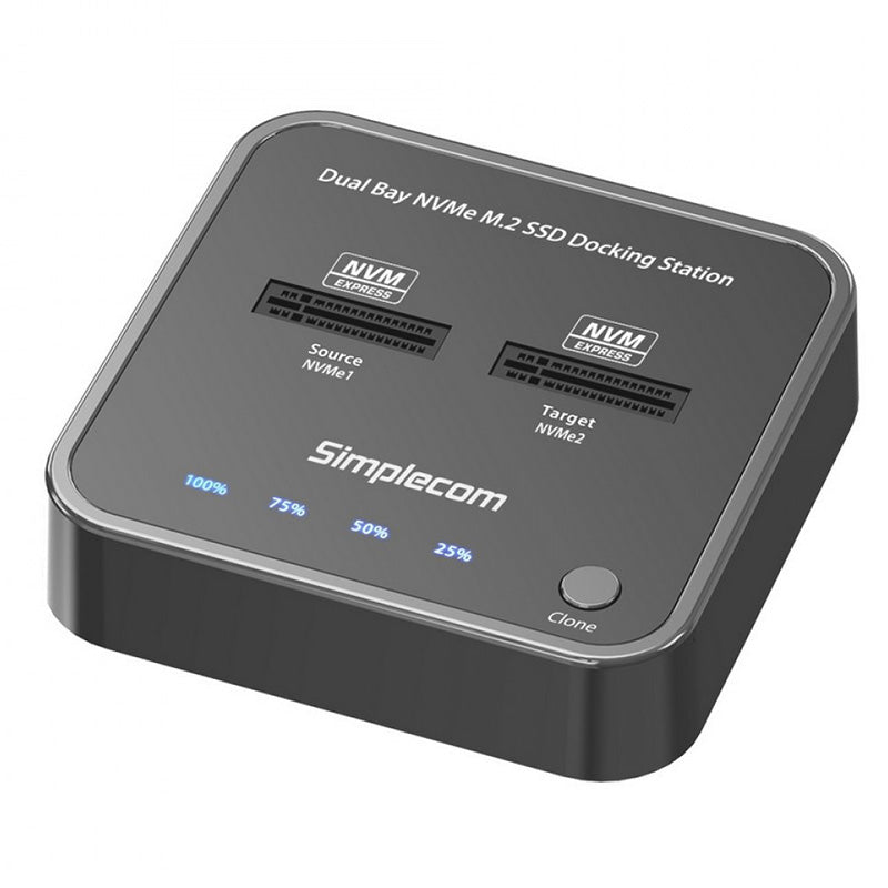 Simplecom USB 3.2 Gen 2 to Dual Bay NVMe M.2 SSD Docking Station