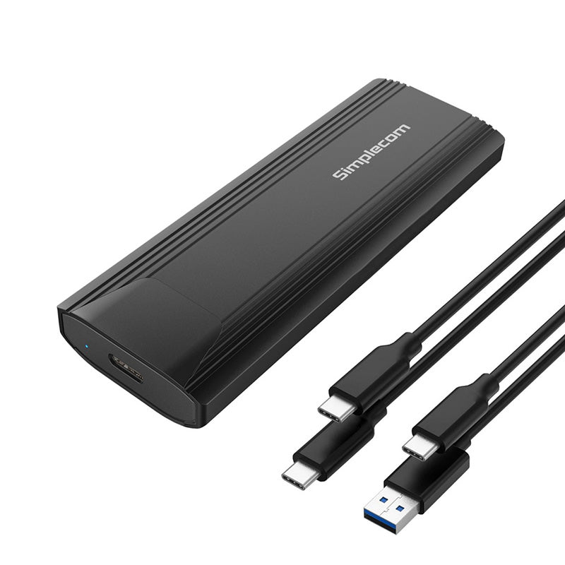 Simplecom NVMe / SATA Dual Protocol M.2 SSD USB-C Gen 2 Enclosure - Black
