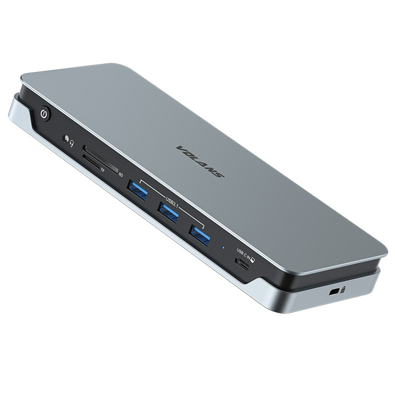 Volans 14-in-1 Aluminum Quadruple 4K Display Multifunctional USB-C Docking Station