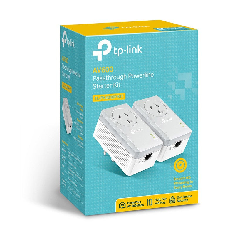 TP-Link AV600 Powerline Adapter with AC Pass Through Starter Kit