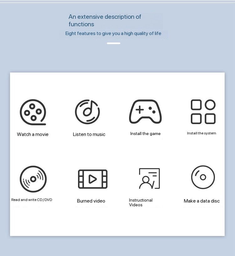 Multifunction External Optical Drive CD Recorder usb3.0DVD Disc Reading