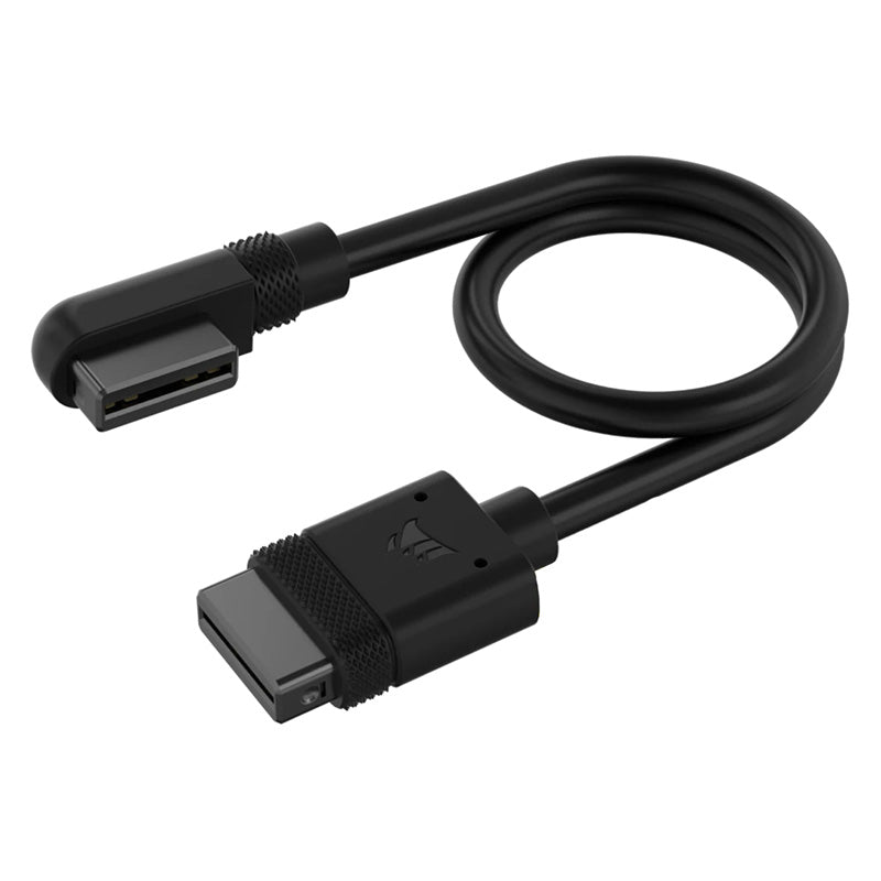 Corsair iCUE LINK Straight/Slim 90° Black Cable - 200mm