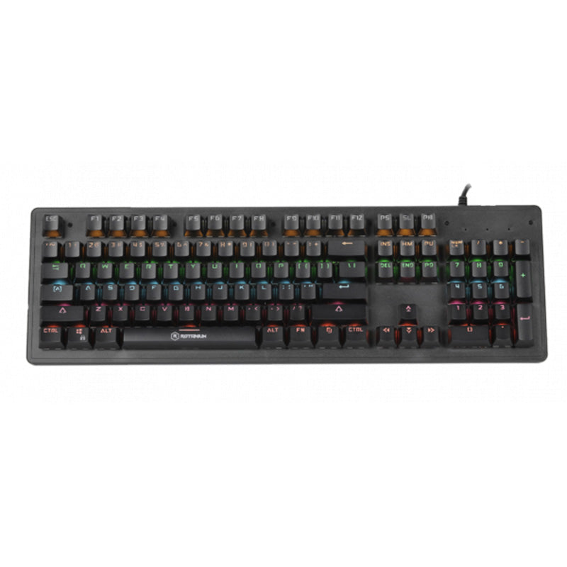 Rotanium WM104A Wired 104 Key Mechanical Gaming Backlit Keyboard - Blue Switch
