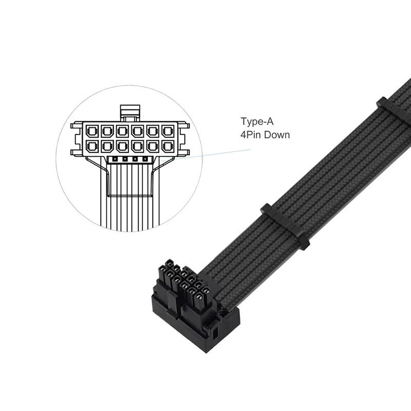 Cruxtec 600W PCle 5.0 Type A GPU Power Extension Cable - Black