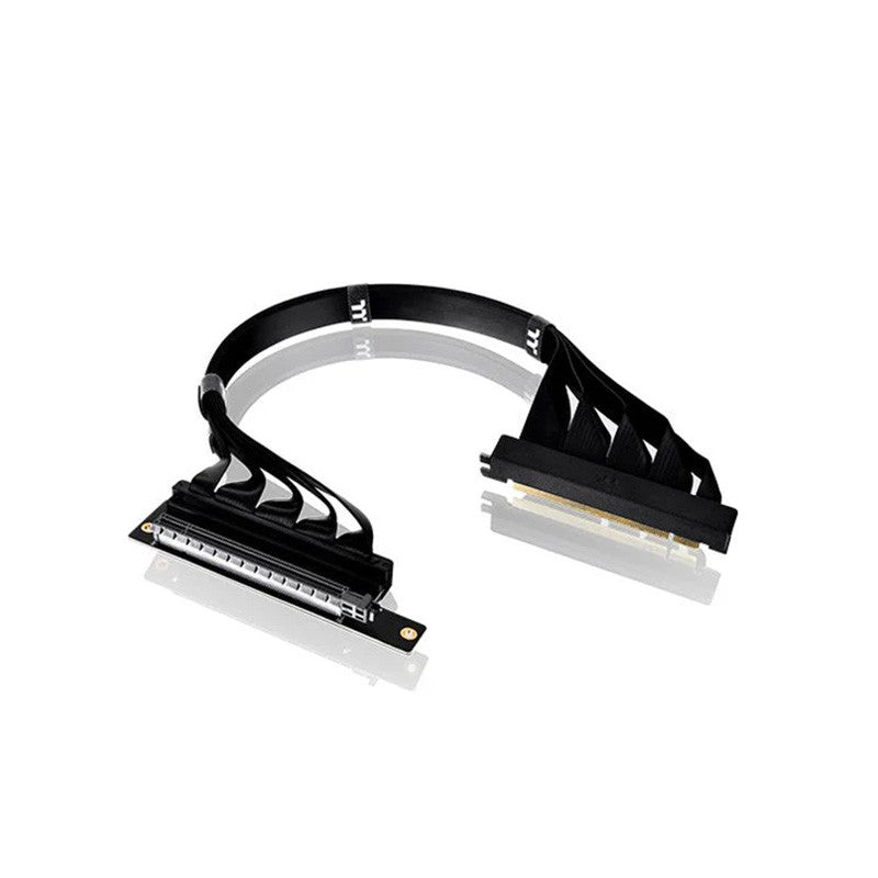 Thermaltake PCI-E 4.0 Dual 90 Degree Black Riser Cable - 400mm