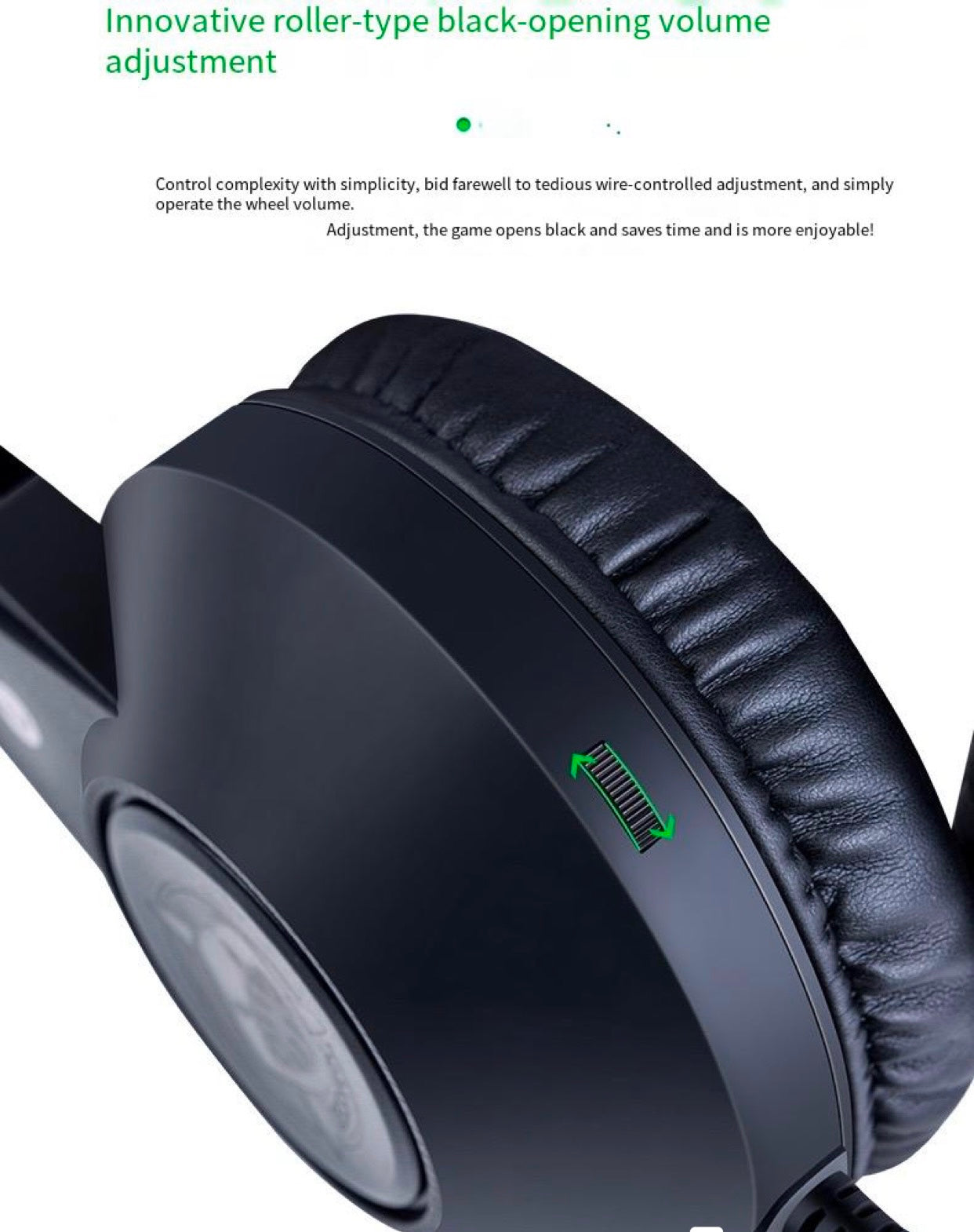 Green Shark's New Esports Headphones 7.1 Noise Reduction Game USB with Cable Earphones